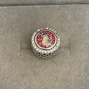 Disney Parks Pandora Mickey Pumpkin Ghost Button Charm Halloween Exclusive